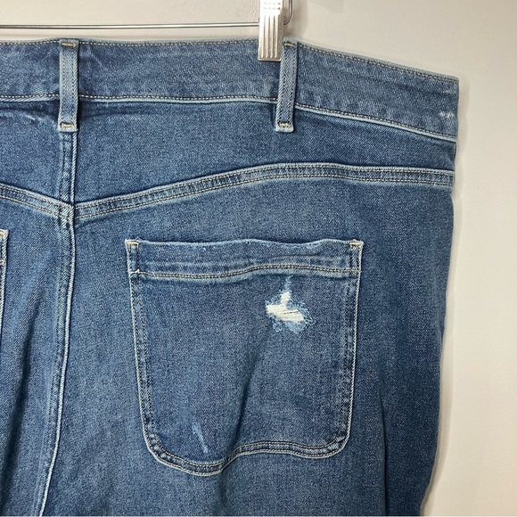 Lane Bryant distressed high rise girlfriend straight jeans signature fit size 24 - Picture 6 of 9